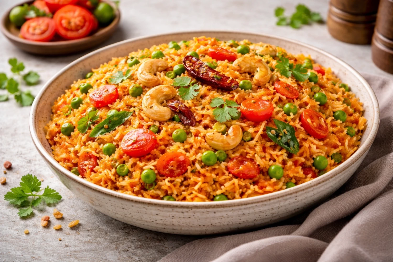 Everyday Tomato Rice (Quick Tiffin Option)